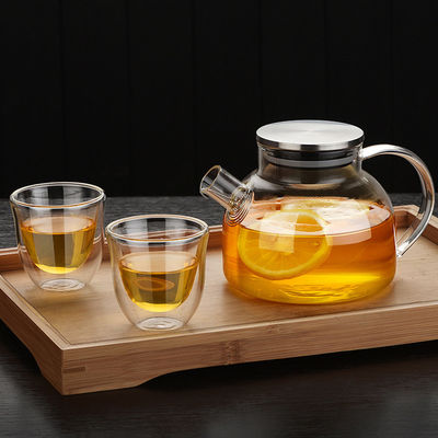 Grupo de chá de vidro transparente seguro do fogão bonde com a tampa hermética de aço inoxidável fornecedor