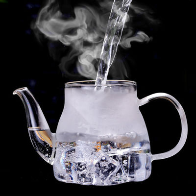 chaleira de chá segura de vidro de Ligjtweight Stovetop do bule Infuser do espaço livre removível de 600ml fornecedor