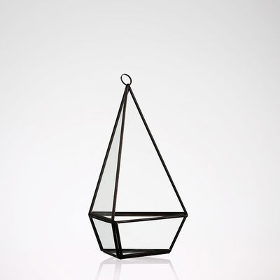 Plantador de vidro dado forma do Terrarium do Desktop de Homeware diamante irregular de vidro feito a mão fornecedor