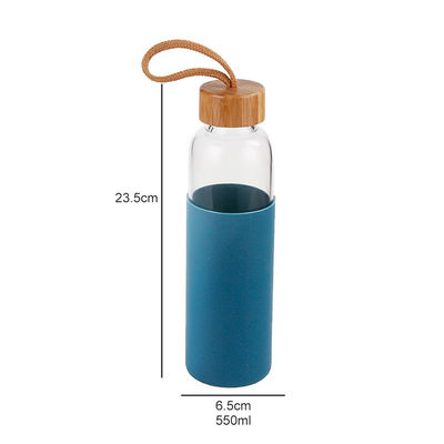 Projeto aberto da boca da garrafa de água de vidro portátil não tóxica fácil levar fornecedor
