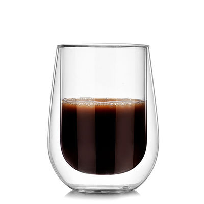 180ml/250ml copo de vidro isolado, copos de café dobro resistentes ao calor da parede fornecedor