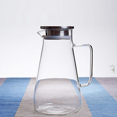 Fogo - jarro de vidro da água da tampa resistente do filtro para os partidos fáceis de limpar fornecedor