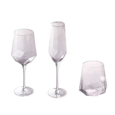 Serviço sem chumbo dado forma do OEM do cálice dos vidros de vinho diamante de cristal claro fornecedor