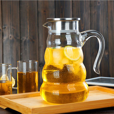 Garrafa de vidro resistente ao calor da bebida do suco do jarro da água com cor do espaço livre da tampa fornecedor