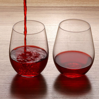 Vidros de vinho 375ml Stemless fundidos da mão da bebida de FDA fornecedor