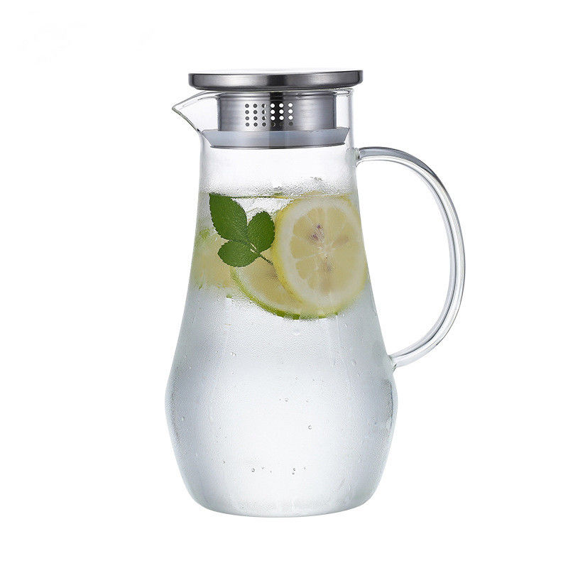Entregue a 1400ml fundido o jarro de vidro da água garrafa transparente do suco da bebida fornecedor