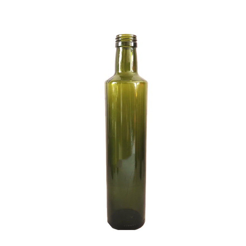 Obscuridade ambarina - a garrafa de azeite do vidro verde redonda/quadrado deu forma a fácil de usar fornecedor