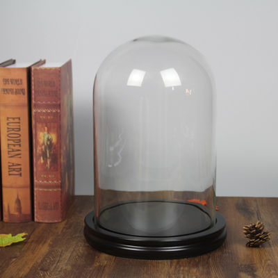 Tampa de vidro preservada da campânula de Homeware da exposição de Rosa com base de madeira preta fornecedor