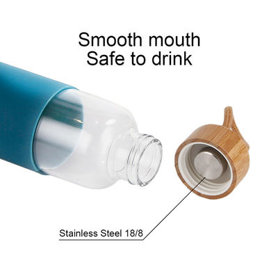 Projeto aberto da boca da garrafa de água de vidro portátil não tóxica fácil levar fornecedor