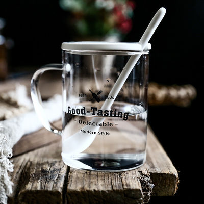 500ml copo de vidro claro feito a mão, copo de café reusável de vidro do estilo nórdico fornecedor