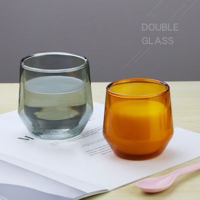 Vidro de Borosilicate fundido do copo de café da garrafa térmica da parede mão de vidro dobro material fornecedor