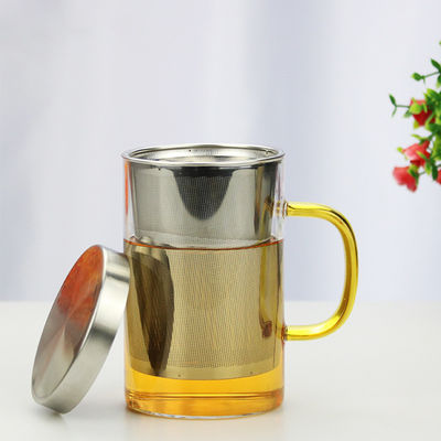 Capacidade 300ml/400ml de vidro fria do copo de Infuser do chá do fabricante de chá da fermentação para a casa fornecedor