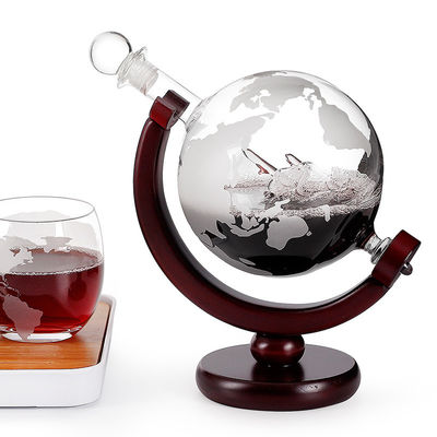 Filtro de vidro gravado Borosilicate, filtro do uísque do globo com grupo do presente do copo do vidro de vinho fornecedor