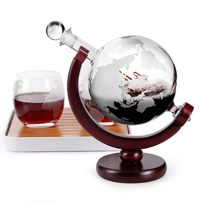 Filtro de vidro gravado Borosilicate, filtro do uísque do globo com grupo do presente do copo do vidro de vinho fornecedor