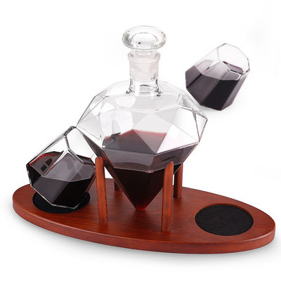 peso leve de vidro da garrafa do filtro do vinho do diamante 1000ml para o vinho tinto/uísque fornecedor