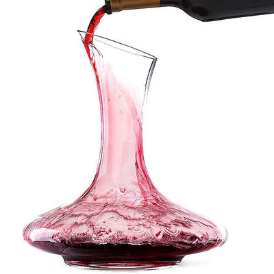 Capacidade fundido mão/1800ml personalizada do filtro do vinho do cristal 1200ml fornecedor