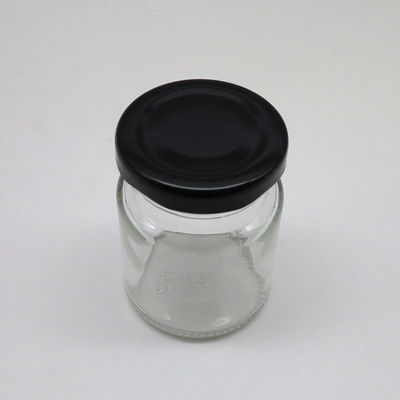 Bens de vidro da forma redonda do frasco do doce do armazenamento vazio do alimento com a tampa do metal do parafuso fornecedor