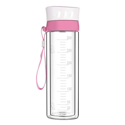 A garrafa de água alta do vidro de Borosilicate com escala BPA livra resistente ao calor fornecedor