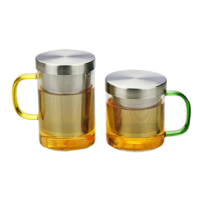 Capacidade 300ml/400ml de vidro fria do copo de Infuser do chá do fabricante de chá da fermentação para a casa fornecedor