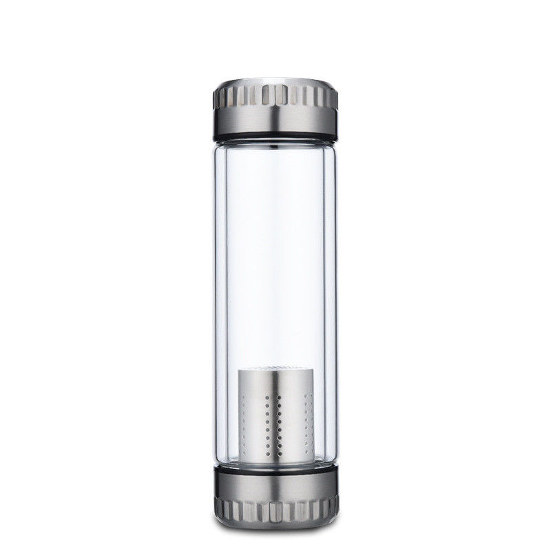 Garrafa de água de vidro personalizada resistente ao calor com Infuser de aço inoxidável fornecedor